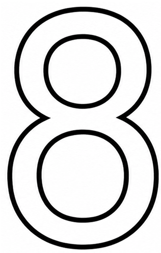 Draw the line (or lines) of symmetry, if any, of the following numeral and count their number. Symmetry, ML Aggarwal Understanding Mathematics Solutions ICSE Class 6.