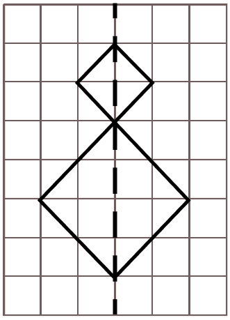 Copy the following figures on a squared paper and draw the lines of symmetry (if any) and count their number. Symmetry, ML Aggarwal Understanding Mathematics Solutions ICSE Class 6.
