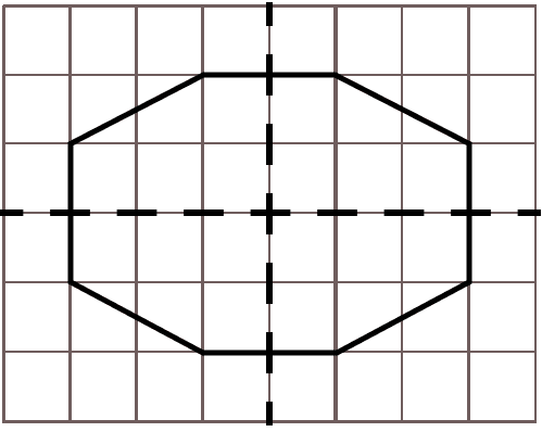 Copy the following figures on a squared paper and draw the lines of symmetry (if any) and count their number. Symmetry, ML Aggarwal Understanding Mathematics Solutions ICSE Class 6.