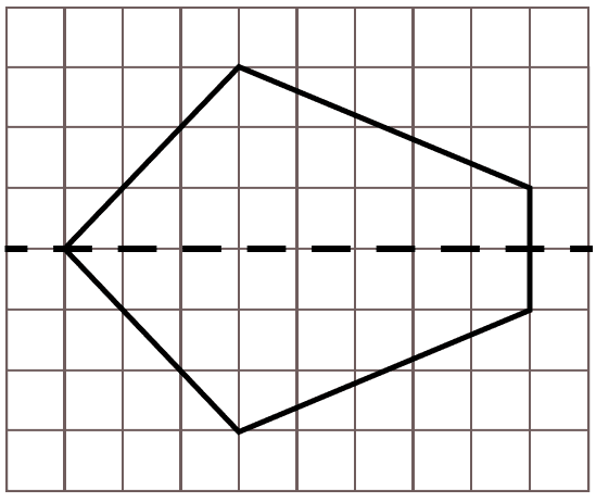 Copy the following figures on a squared paper and draw the lines of symmetry (if any) and count their number. Symmetry, ML Aggarwal Understanding Mathematics Solutions ICSE Class 6.