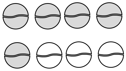 Shade the parts of the following figures according to given fractions: Fractions, ML Aggarwal Understanding Mathematics Solutions ICSE Class 6.
