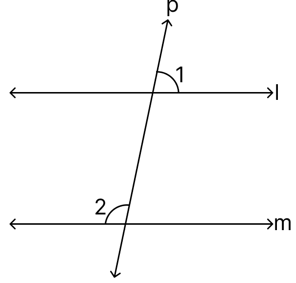 In the adjoining figure, l ∥ m and p is a transversal. If ∠1 = 50°, then ∠2 = 150° Integers, ML Aggarwal Understanding Mathematics Solutions ICSE Class 7.
