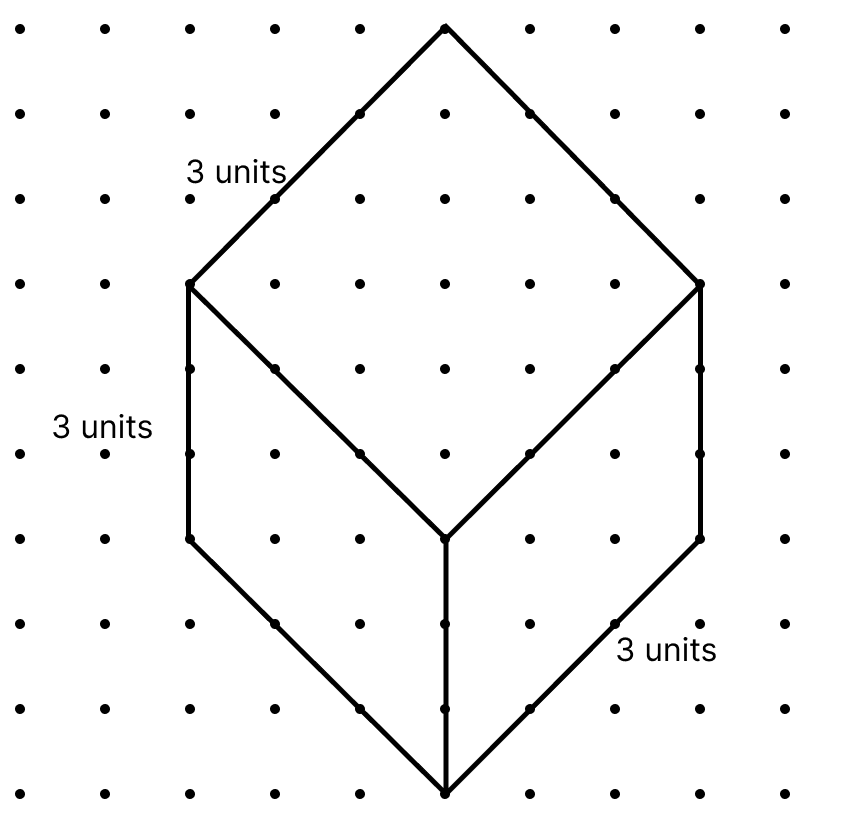 Draw an isometric sketch of a cube of side 3 units. Visualising Solid Shapes, ML Aggarwal Understanding Mathematics Solutions ICSE Class 8