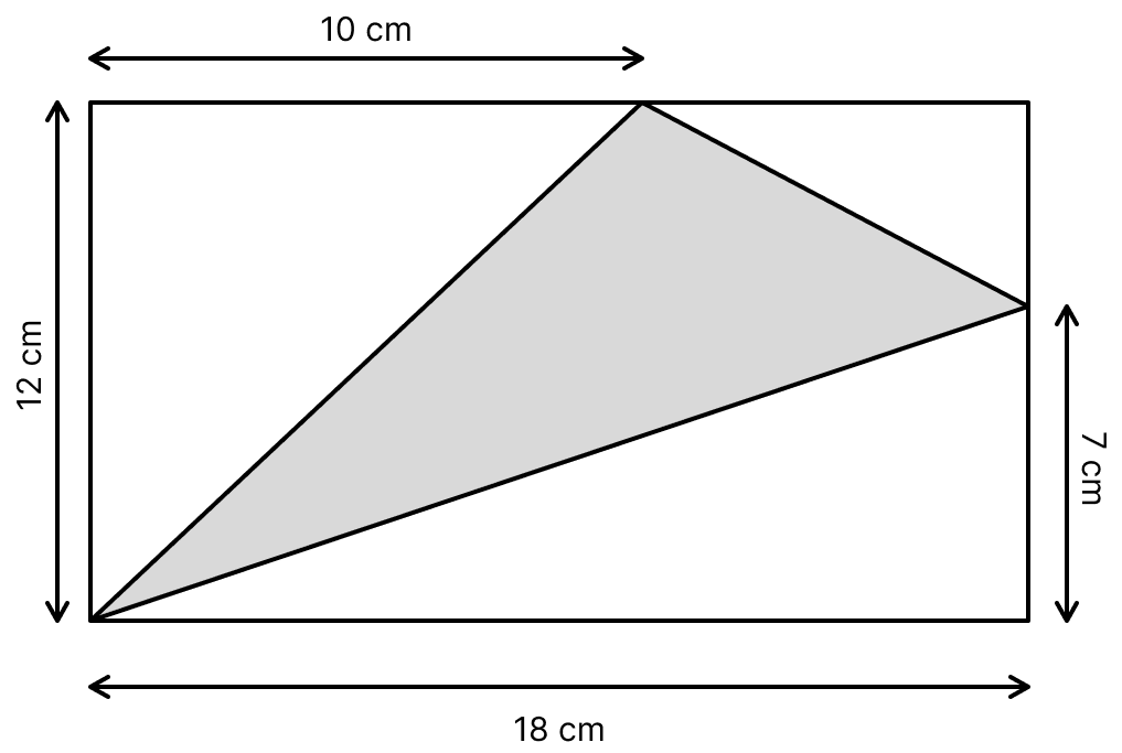 In the adjoining figure ABCD is a rectangle. Find the area of the shaded region. Mensuration, ML Aggarwal Understanding Mathematics Solutions ICSE Class 8