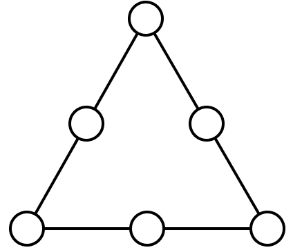 In figure given below, fill in the numbers from 1 to 6 (without repetition) so that each side of the magic triangle adds up to 12. Playing with Numbers, ML Aggarwal Understanding Mathematics Solutions ICSE Class 8