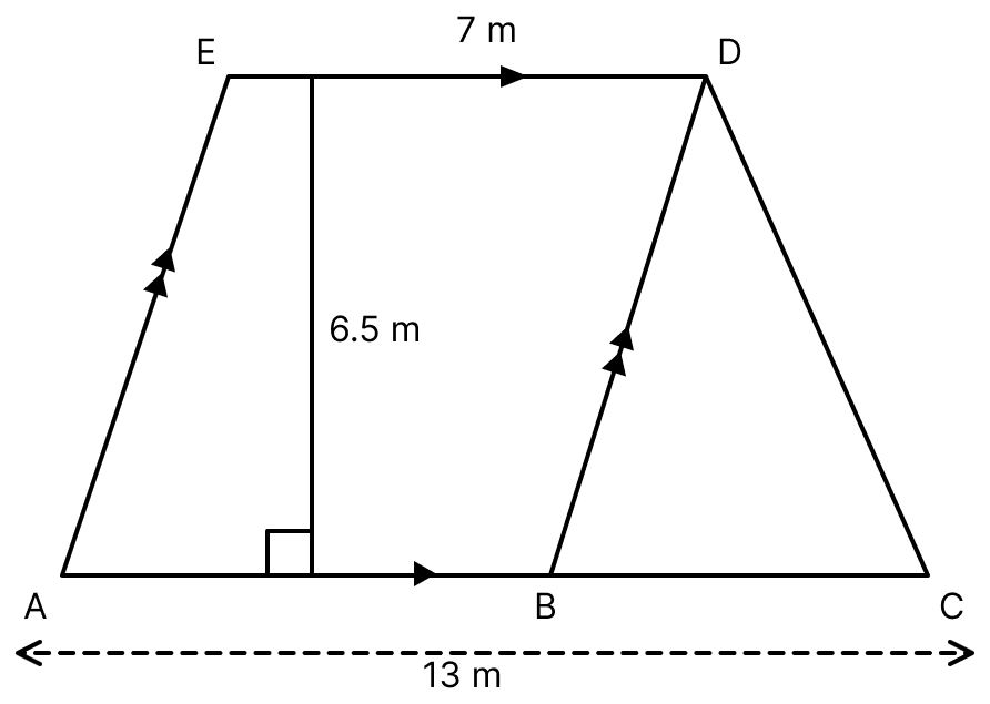 From the adjoining diagram, calculate. Mensuration, ML Aggarwal Understanding Mathematics Solutions ICSE Class 8