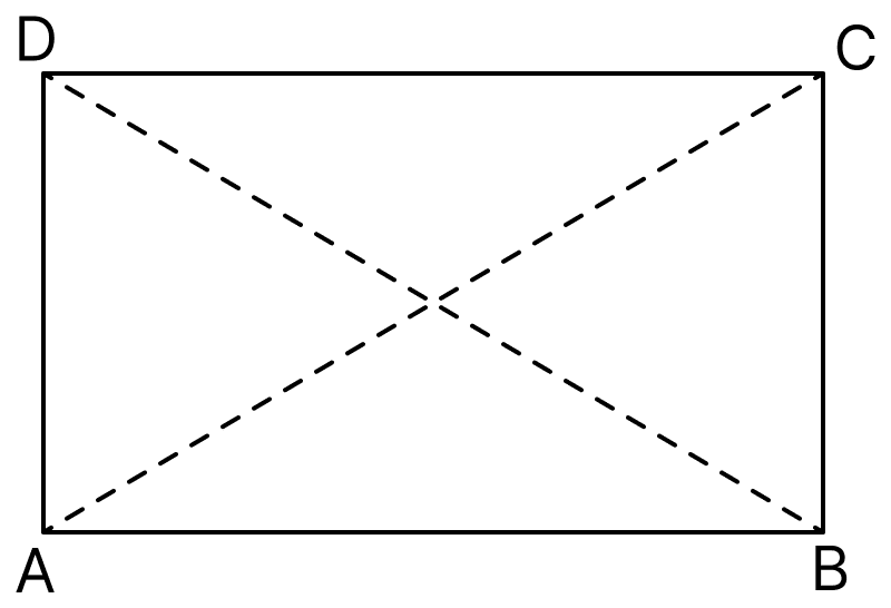 In the adjoining figure, ABCD is a rectangle. Prove that AC = BD. Understanding Shapes, ML Aggarwal Understanding Mathematics Solutions ICSE Class 8