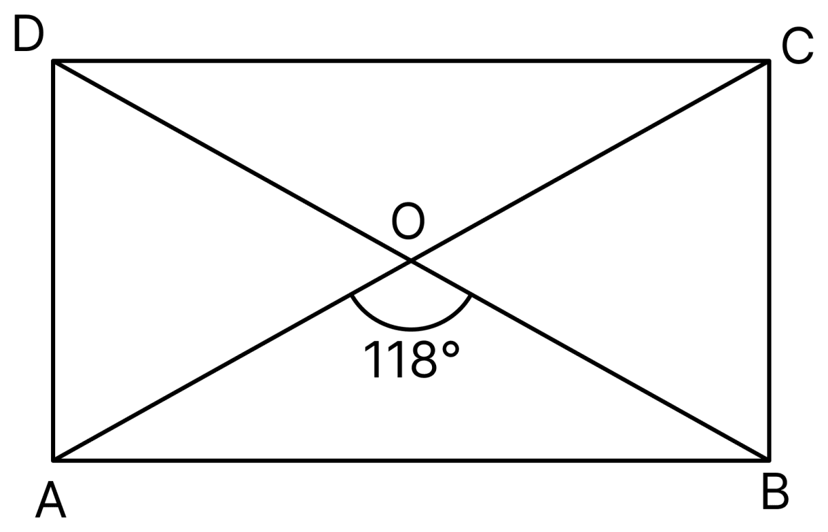 In the adjoining figure, ABCD is a rectangle and diagonals | KnowledgeBoat