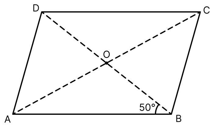 In the adjoining figure, ABCD is a rhombus and ∠ABD = 50°. Find. Understanding Shapes, ML Aggarwal Understanding Mathematics Solutions ICSE Class 8