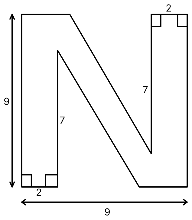 Calculate the area enclosed by the given shape. All measurements are in centimetres. Mensuration, ML Aggarwal Understanding Mathematics Solutions ICSE Class 8