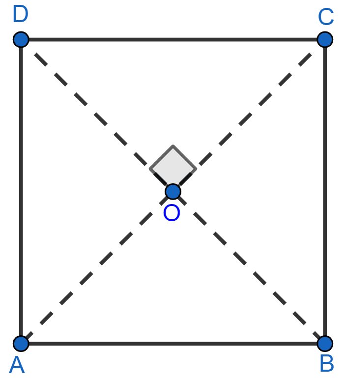 Show that if the diagonals of a quadrilateral are equal and bisect each other at right angles, then it is a square. Rectilinear Figures, ML Aggarwal Understanding Mathematics Solutions ICSE Class 9.