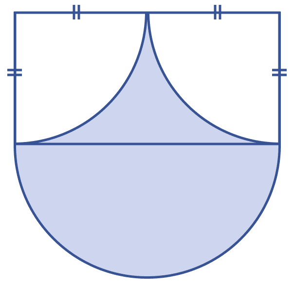 In the figure, the diameter of the semicircle is equal to 14 cm. Calculate the area of the shaded region. Mensuration, ML Aggarwal Understanding Mathematics Solutions ICSE Class 9.