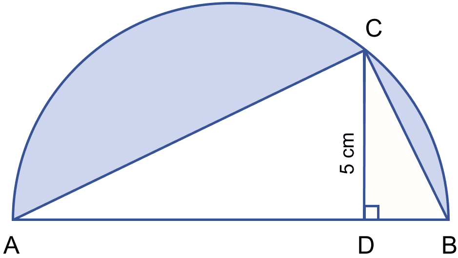 In the figure, area of △ABC = 35 cm^2. Find the area of the shaded region. Mensuration, ML Aggarwal Understanding Mathematics Solutions ICSE Class 9.