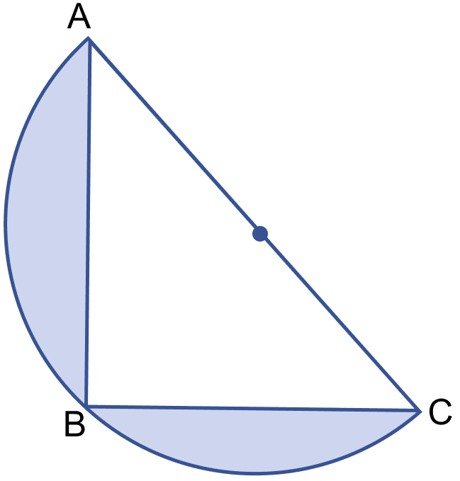 In the figure, ABC is an isosceles right angled triangle with ∠ABC = 90°. A semicircle is drawn with AC as diameter. If AB = BC = 7 cm, find the area of the shaded region. Mensuration, ML Aggarwal Understanding Mathematics Solutions ICSE Class 9.