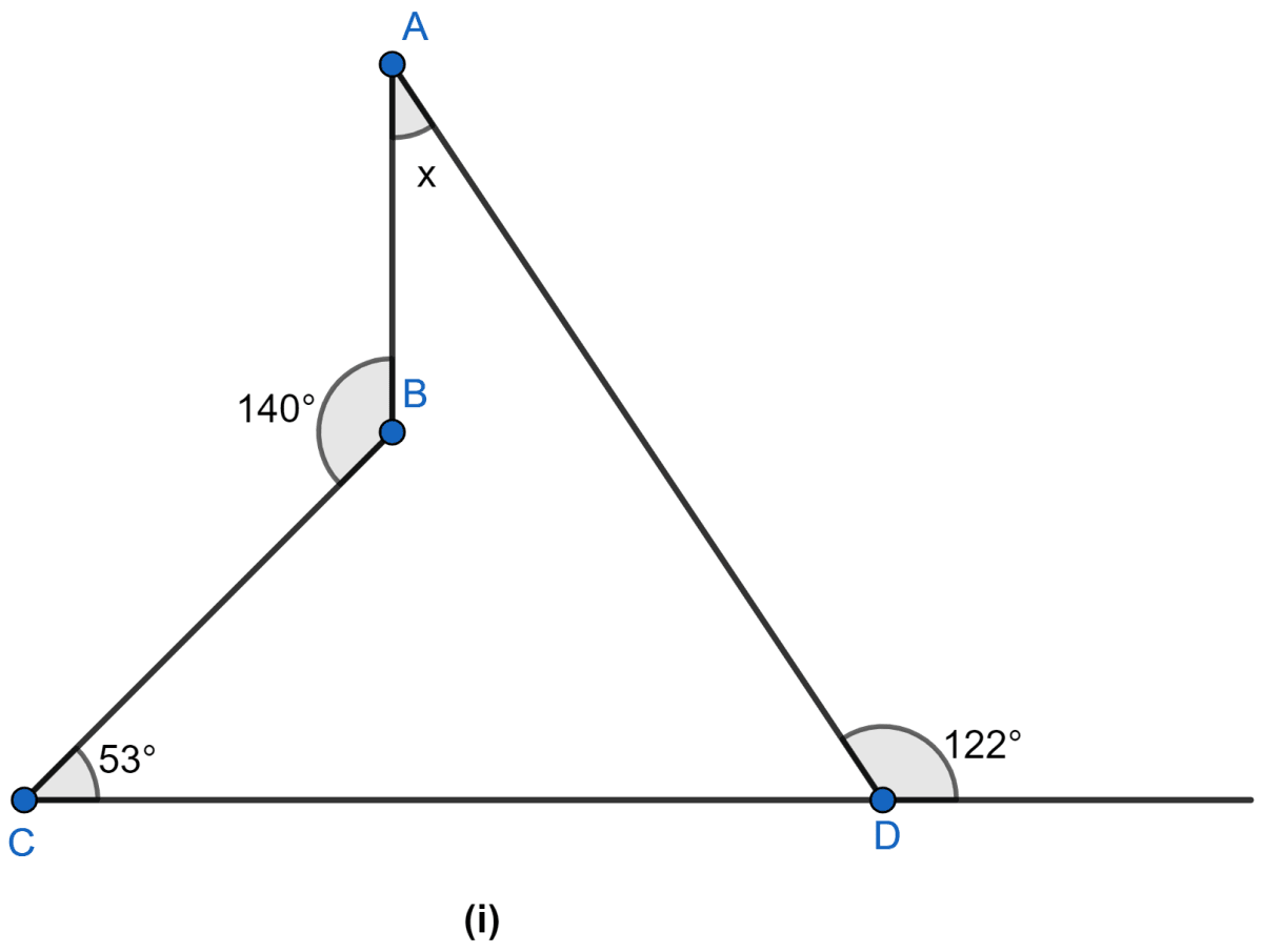 Find the size of each lettered angle in the figure. Rectilinear Figures, ML Aggarwal Understanding Mathematics Solutions ICSE Class 9.