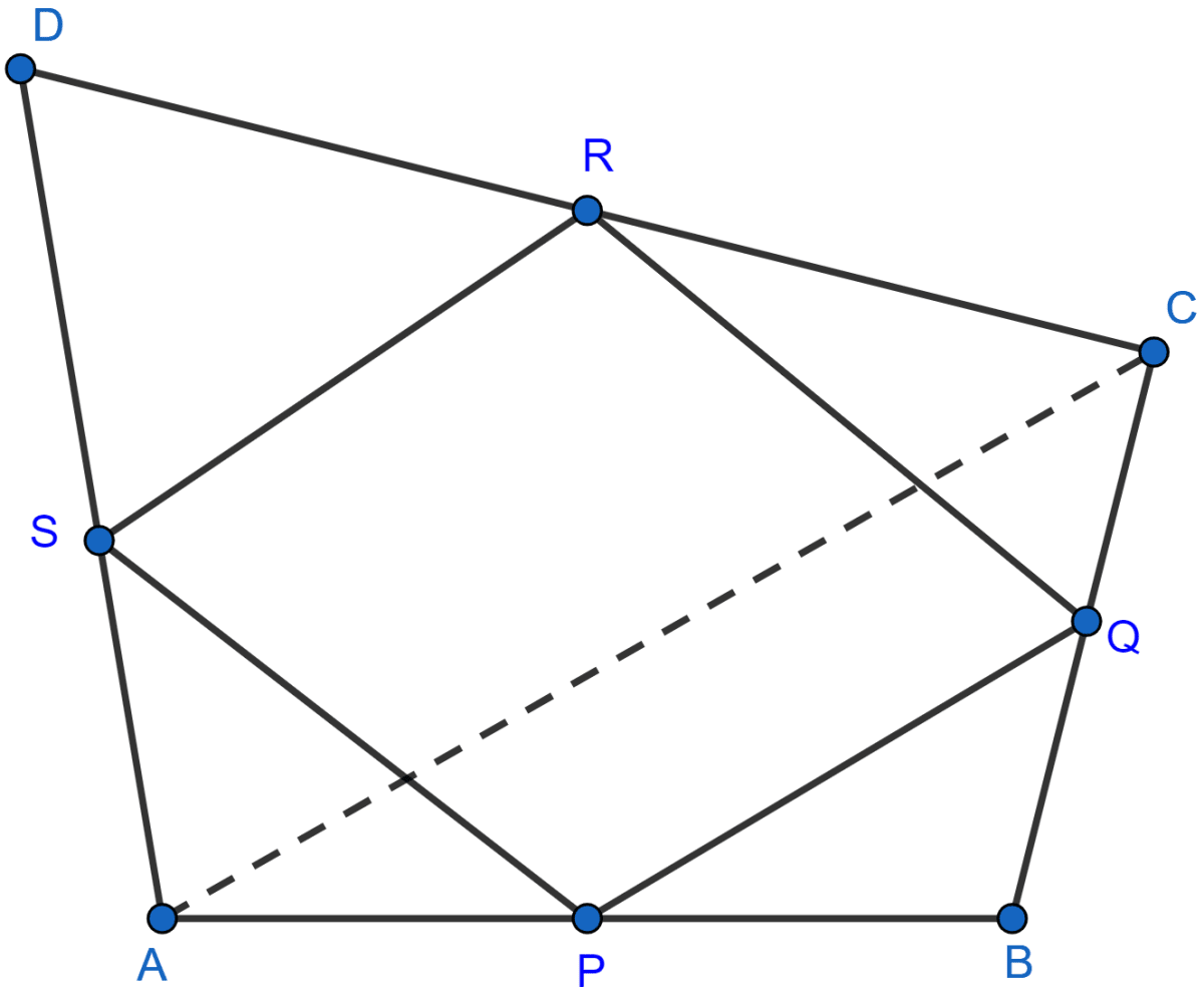 In The Adjoining Figure Abcd Is A Quadrilateral In Which P Knowledgeboat 8602