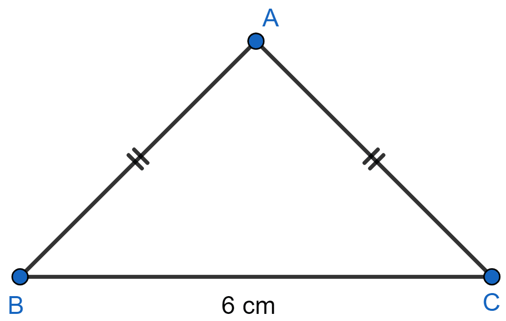 In the figure, ∆ABC is isosceles with AB = AC = 5 cm and BC = 6 cm. Find (i) sin C (ii) tan B (iii) tan C - cot B. Trigonometrical Ratios, ML Aggarwal Understanding Mathematics Solutions ICSE Class 9.