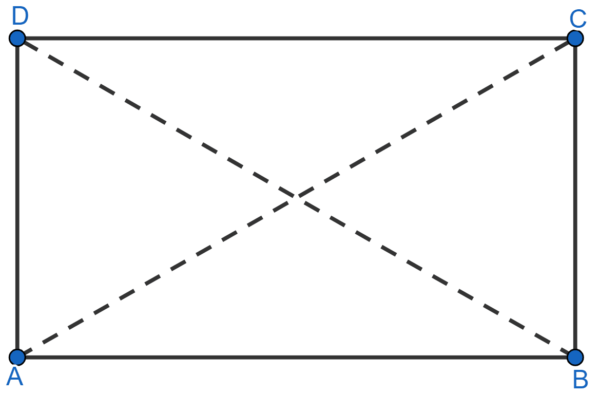 Prove that each angle of a rectangle is 90°. Rectilinear Figures, ML Aggarwal Understanding Mathematics Solutions ICSE Class 9.