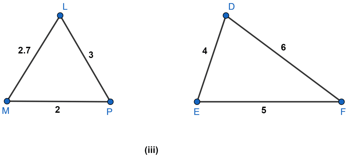 State which pairs of triangles are similar. Write the similarity criterion used by you for answering the question and also write the pairs of similar triangles in the symbolic form : NCERT Class 10 Mathematics CBSE Solutions.