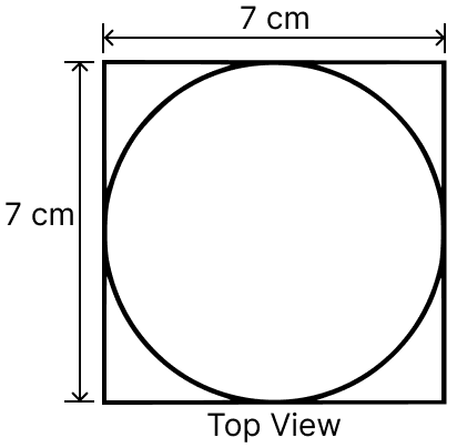 A cubical block of side 7 cm is surmounted by a hemisphere. What is the greatest diameter the hemisphere can have? Find the surface area of the solid. NCERT Class 10 Mathematics CBSE Solutions.