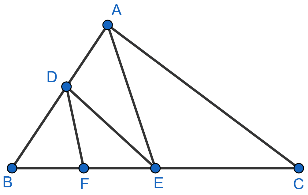 In figure, DE || AC and DF || AE. Prove that BF/FE = BE/EC. NCERT Class 10 Mathematics CBSE Solutions.