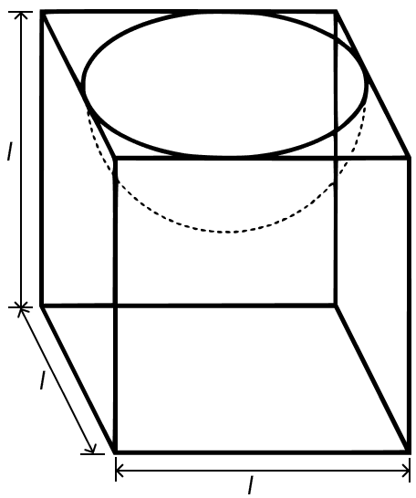 A hemispherical depression is cut out from one face of a cubical wooden block such that the diameter l of the hemisphere is equal to the edge of the cube. Determine the surface area of the remaining solid. NCERT Class 10 Mathematics CBSE Solutions.