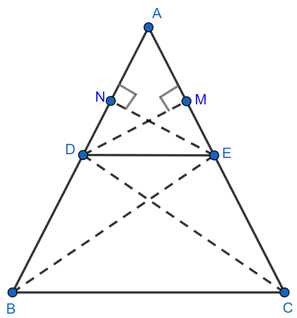 A line parallel to side BC of a triangle ABC, intersects AB and AC at D and E respectively. Prove that AD/DB = AE/EC. NCERT Class 10 Mathematics CBSE Solutions.