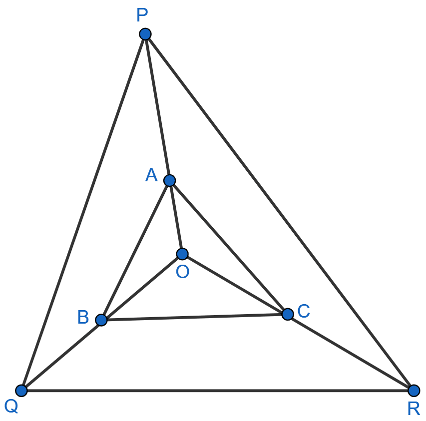 In figure, A, B and C are points on OP, OQ and OR respectively such that AB || PQ and AC || PR. Show that BC || QR. NCERT Class 10 Mathematics CBSE Solutions.