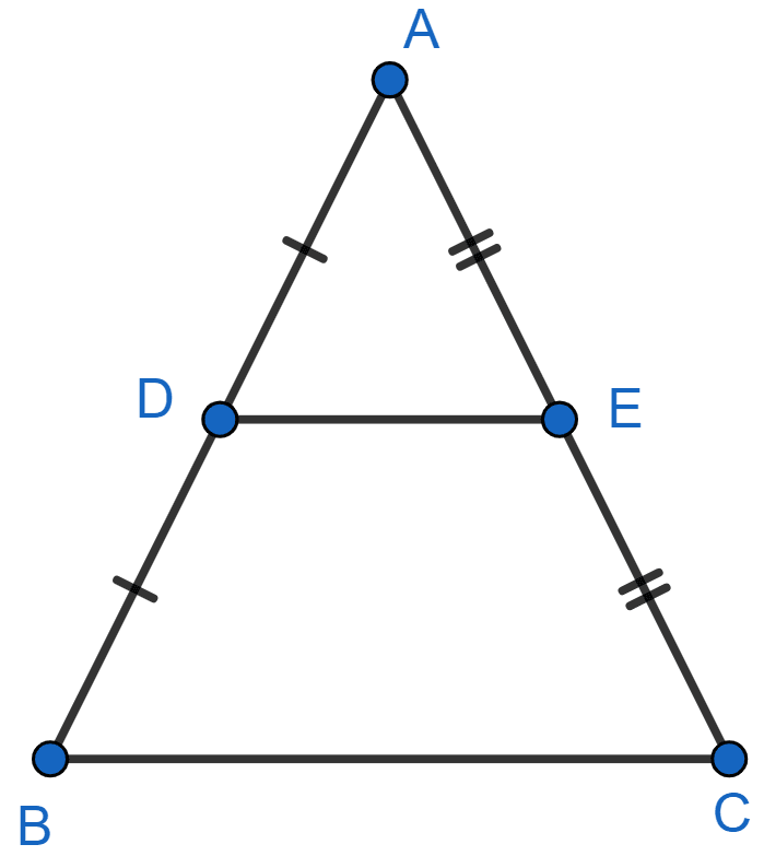 Using Theorem 6.2, prove that the line joining the mid-points of any two sides of a triangle is parallel to the third side. NCERT Class 10 Mathematics CBSE Solutions.