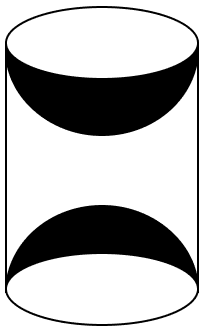 A wooden article was made by scooping out a hemisphere from each end of a solid cylinder, as shown in the figure. If the height of the cylinder is 10 cm, and its base is of radius 3.5 cm, find the total surface area of the article. NCERT Class 10 Mathematics CBSE Solutions.