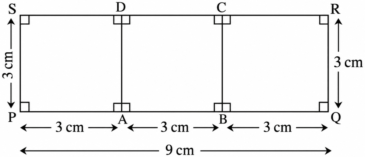 Breaking Rectangles Construct a rectangle that can be divided into 3 identical squares as shown in the figure. Playing with Constructions, NCERT Class 6 Ganita Prakash Mathematics CBSE Solutions.