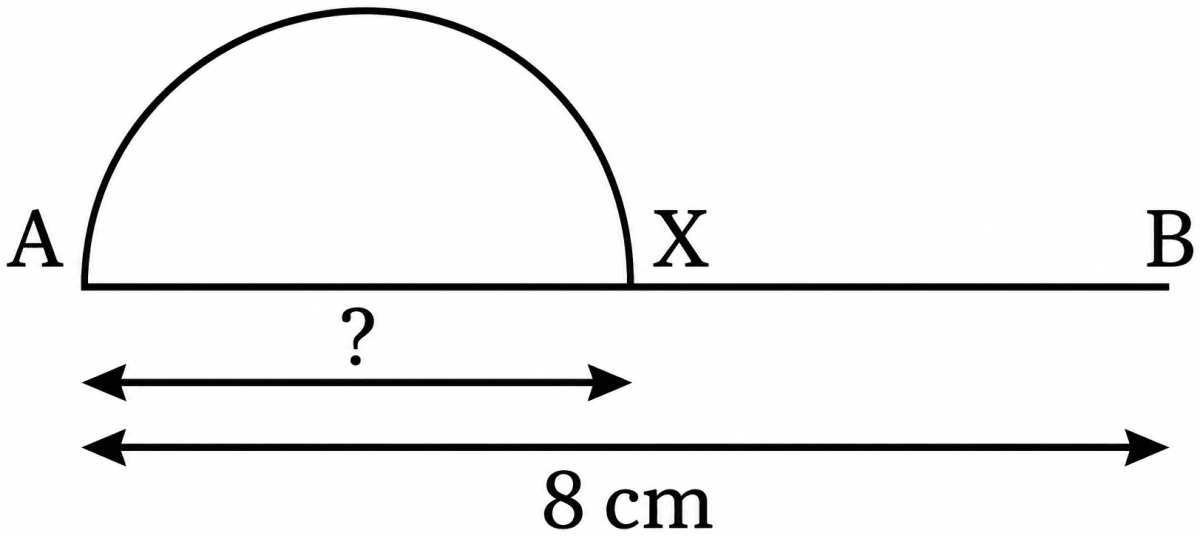 What radius should be taken in the compass to get this half circle? What should be the length of AX? Playing with Constructions, NCERT Class 6 Ganita Prakash Mathematics CBSE Solutions.