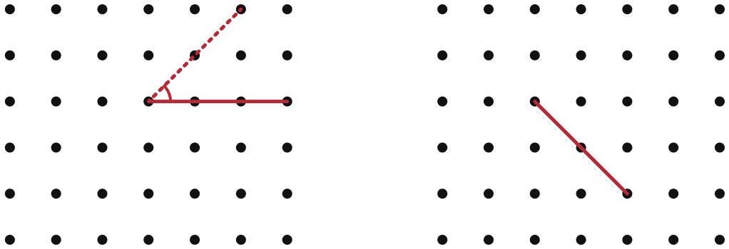 In each of the below grids, join A to other grid points in the figure by a straight line to get:. Lines & Angles, NCERT Class 6 Ganita Prakash Mathematics CBSE Solutions.