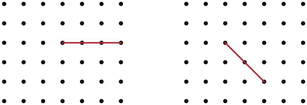 In each of the below grids, join A to other grid points in the figure by a straight line to get:. Lines & Angles, NCERT Class 6 Ganita Prakash Mathematics CBSE Solutions.