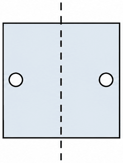 In each of the following figures, a hole was punched in a folded square sheet of paper and then the paper was unfolded. Identify the line along which the paper was folded. Figure (d) was created by punching a single hole. How was the paper folded? Symmetry, NCERT Class 6 Ganita Prakash Mathematics CBSE Solutions.