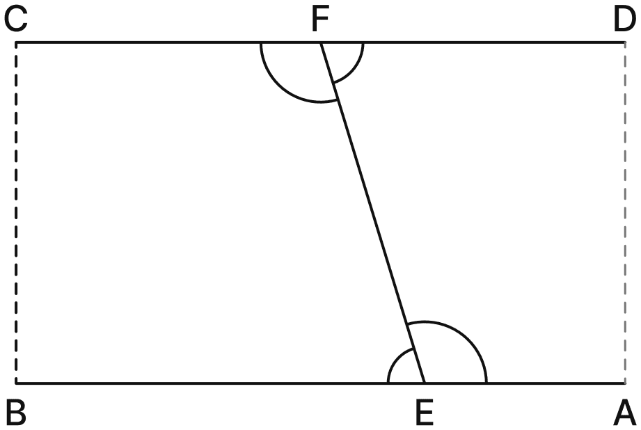 Fold a rectangular sheet of paper, then draw a line along the fold created. Name and compare the angles formed between the fold and the sides of the paper. Make different angles by folding a rectangular sheet of paper and compare the angles. Which is the largest and smallest angle you made? Lines & Angles, NCERT Class 6 Ganita Prakash Mathematics CBSE Solutions.