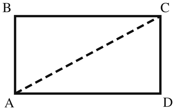 Draw a rectangle on a piece of paper and draw one of its diagonals. Cut the rectangle along that diagonal and get two triangles. Check! whether the two triangles overlap each other exactly. Do they have the same area? Perimeter & Area, NCERT Class 6 Ganita Prakash Mathematics CBSE Solutions.