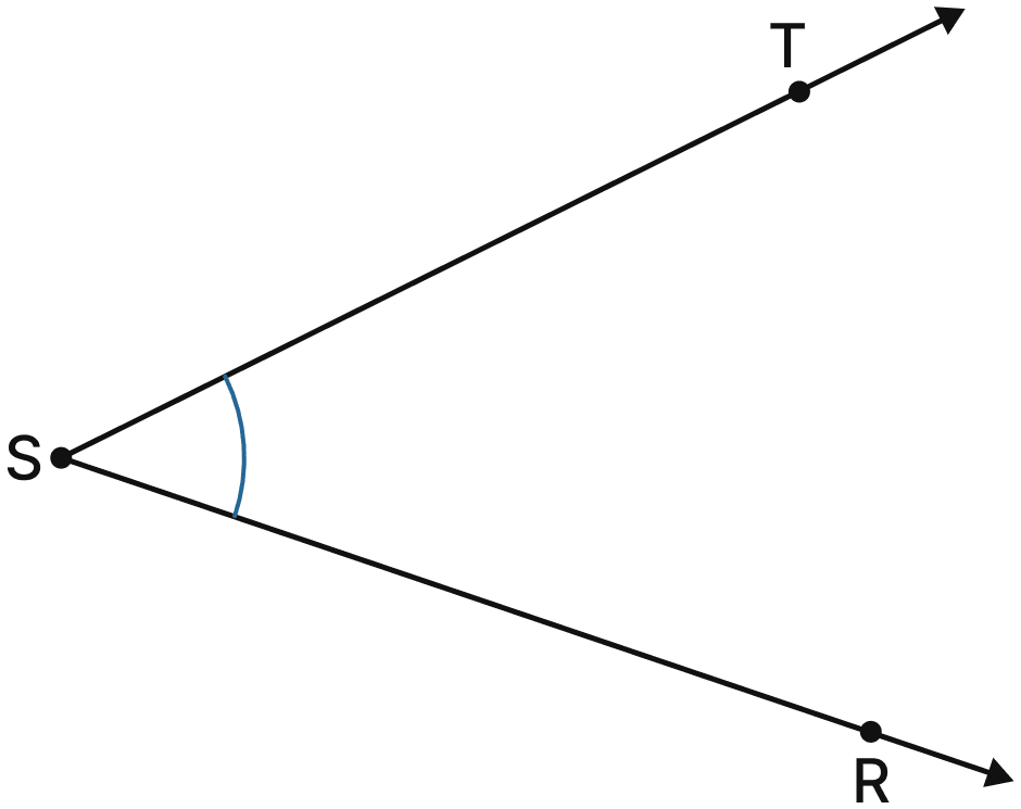 Draw and label an angle with arms ST and SR. Lines & Angles, NCERT Class 6 Ganita Prakash Mathematics CBSE Solutions.