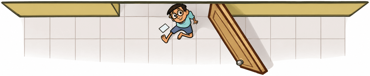 The angle of a door: Is it possible to express the amount by which a door is opened using an angle? What will be the vertex of the angle and what will be the arms of the angle? Lines & Angles, NCERT Class 6 Ganita Prakash Mathematics CBSE Solutions.