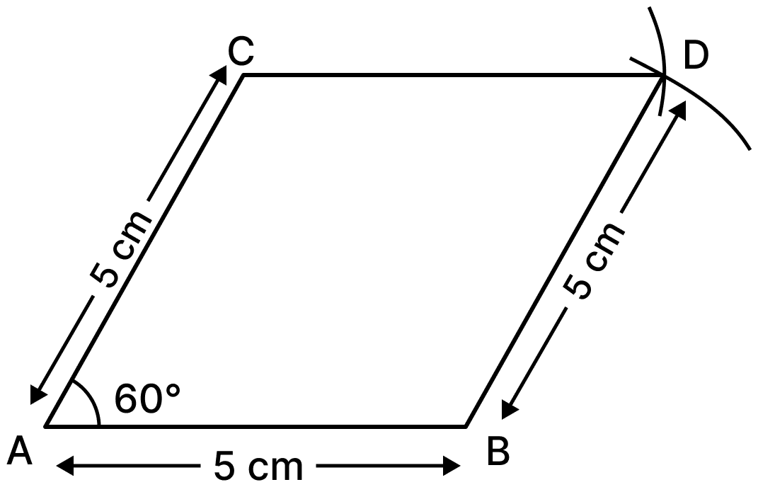 Is there a 4-sided figure in which all the sides are equal in length but is not a square? If such a figure exists, can you construct it? Playing with Constructions, NCERT Class 6 Ganita Prakash Mathematics CBSE Solutions.