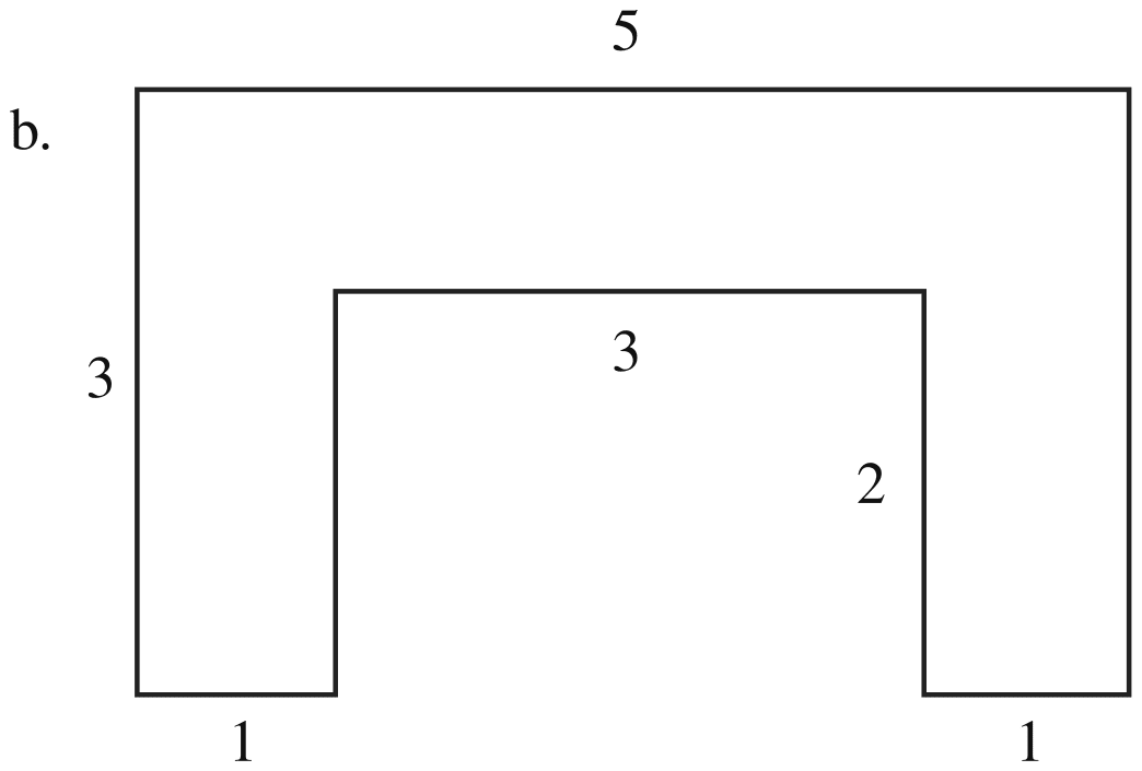 By splitting the following figure into rectangles, find its area (all measures are given in metres). Perimeter & Area, NCERT Class 6 Ganita Prakash Mathematics CBSE Solutions.