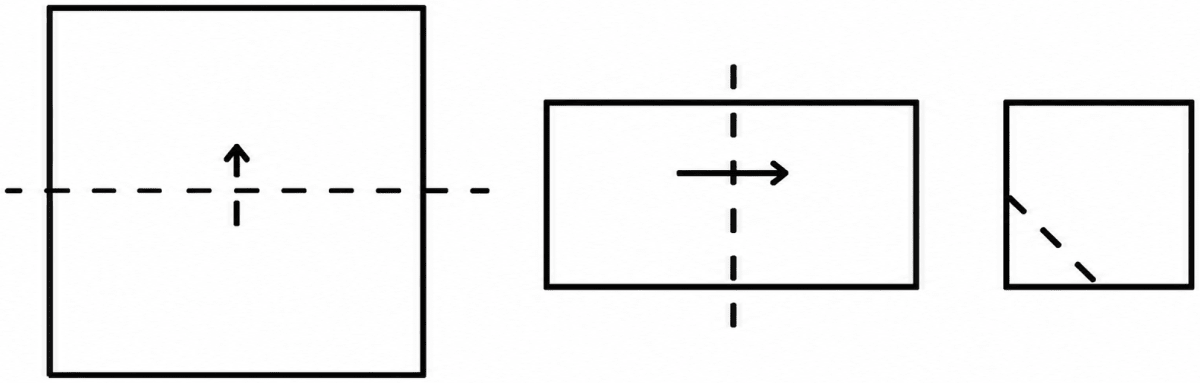 Suppose you have to get each of these shapes with some folds and a single straight cut. How will you do it? Symmetry, NCERT Class 6 Ganita Prakash Mathematics CBSE Solutions.