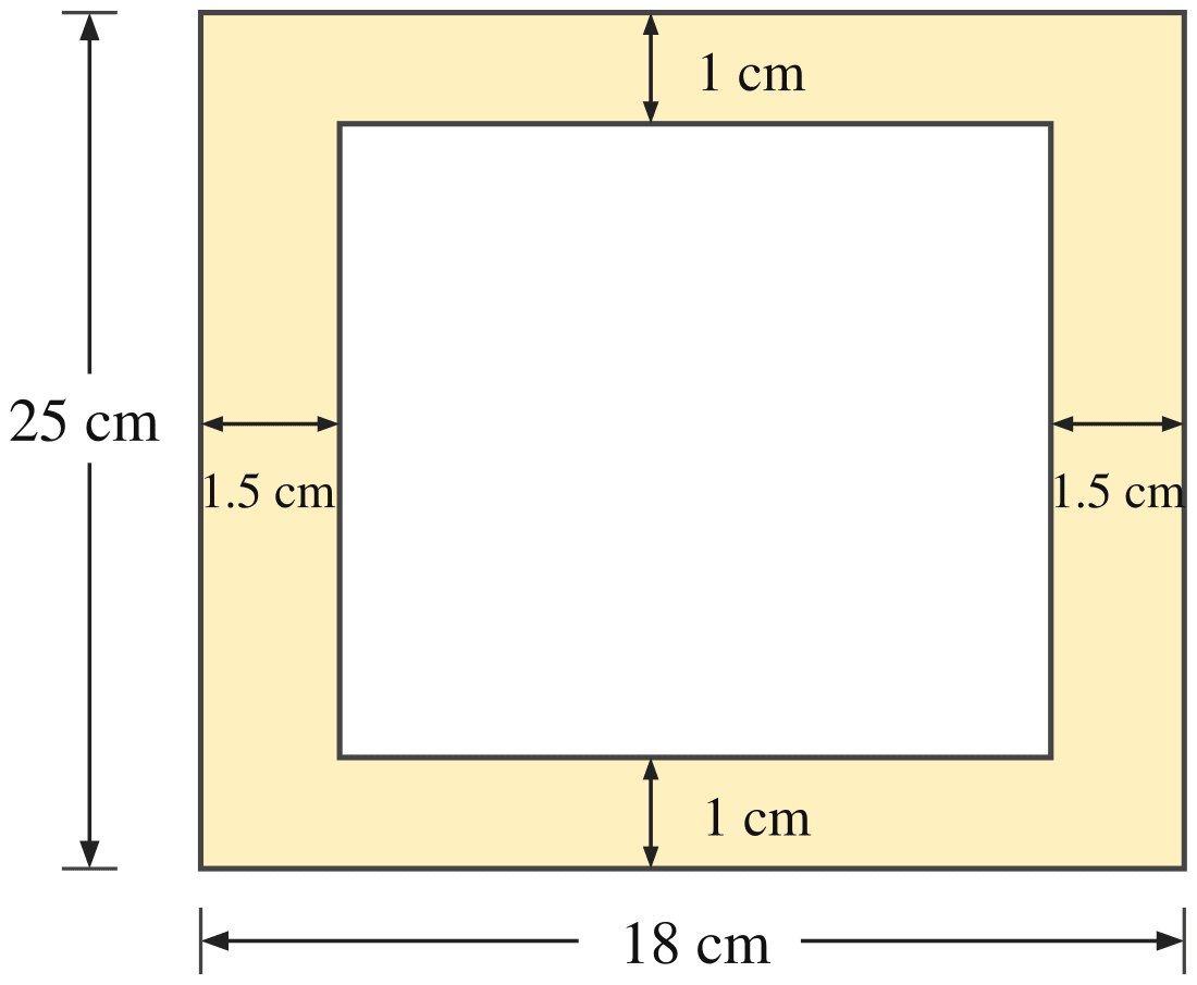 On a page in your book, draw a rectangular border that is 1 cm from the top and bottom and 1.5 cm from the left and right sides. What is the perimeter of the border? Perimeter & Area, NCERT Class 6 Ganita Prakash Mathematics CBSE Solutions.