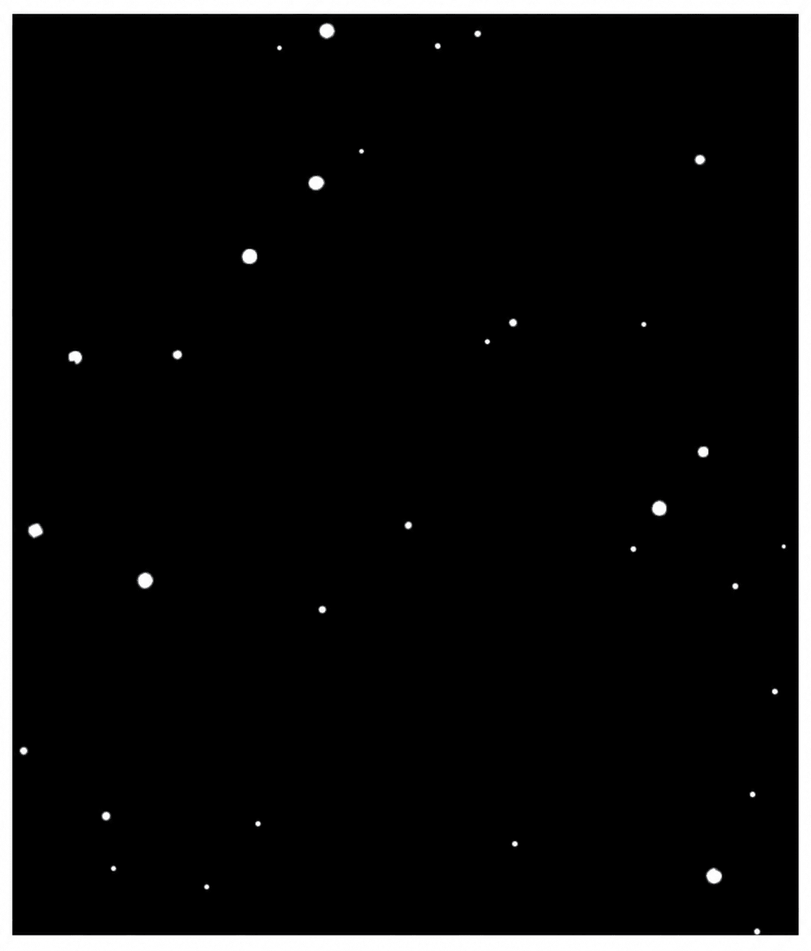 A portion of night sky with stars is shown in Fig. 12.13. Look carefully and identify the groups of stars that form the patterns—the Big Dipper and the Little Dipper. Draw lines to connect the stars for these patterns and label them. Also, identify and label the Pole Star. You may refer to Fig. 12.4 for help. Beyond Earth, NCERT Class 6 Curiosity Science CBSE Solutions.