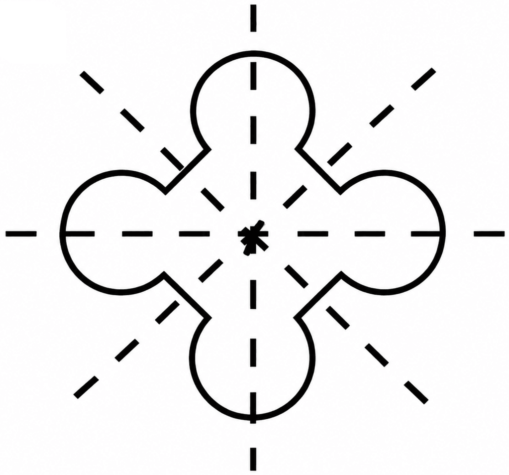 Draw the following. In each case, the figure should contain at least one curved boundary. Symmetry, NCERT Class 6 Ganita Prakash Mathematics CBSE Solutions.