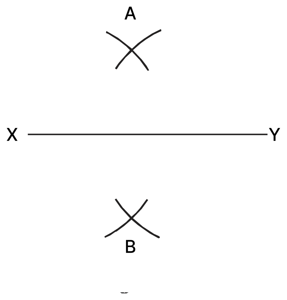 Will the line joining the two points at which the arcs meet, above and below XY, always be the perpendicular bisector of XY, i.e., when XY is of any length, and the arcs are drawn using a radius of any length? Construction & Tiling, NCERT Class 7 Ganita Prakash Mathematics CBSE Solutions.