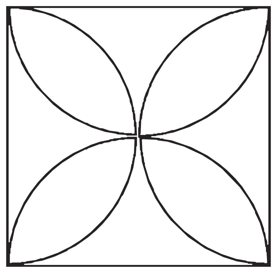 Construct the following figure. How do we construct the petals so that they are of the maximum possible size within a given square? Construction & Tiling, NCERT Class 7 Ganita Prakash Mathematics CBSE Solutions.