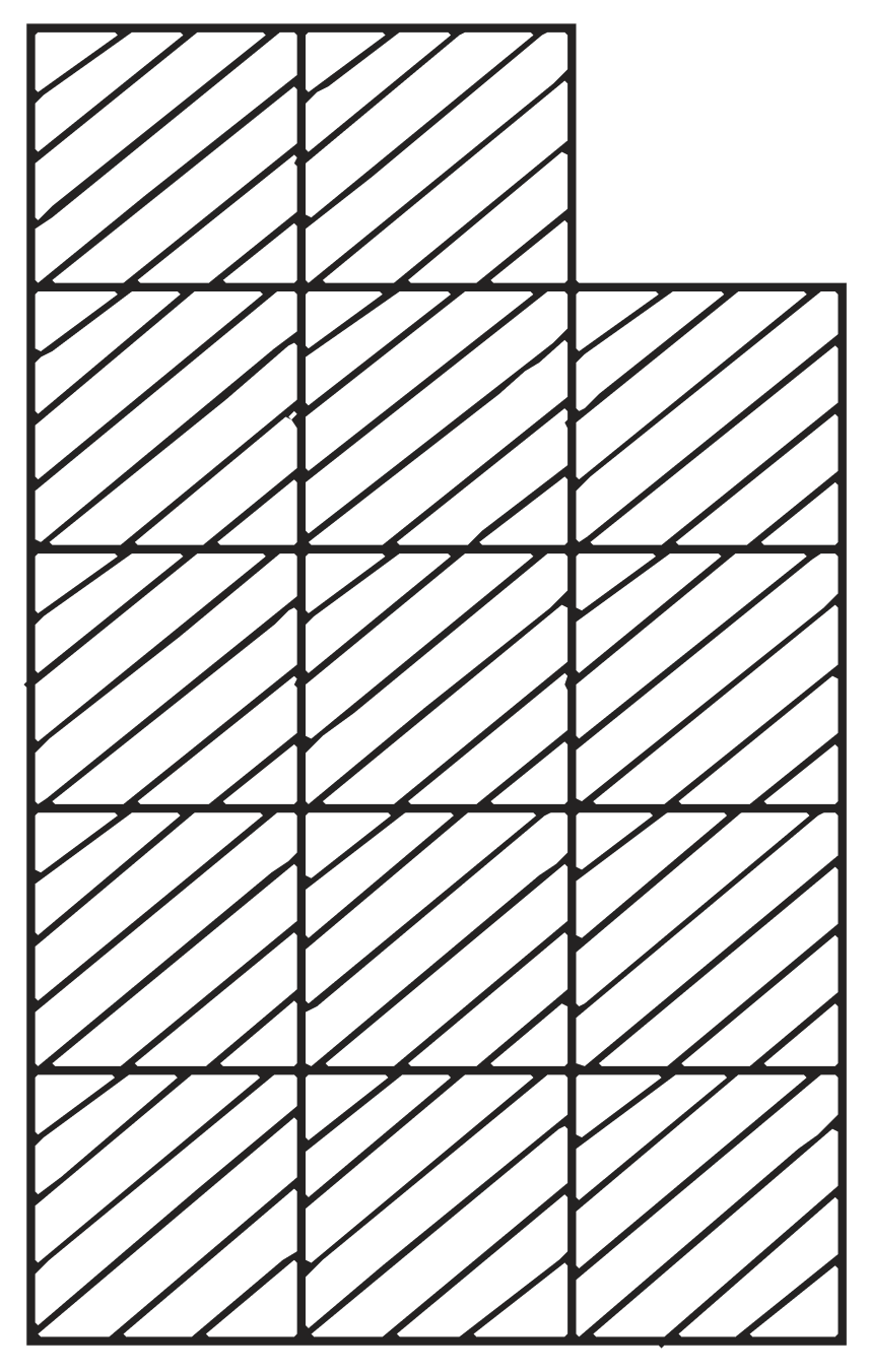 Here is a 5 × 3 grid, with a unit square removed. Now, it has an even number of unit squares. Is it tileable with 2 × 1 tiles? Construction & Tiling, NCERT Class 7 Ganita Prakash Mathematics CBSE Solutions.