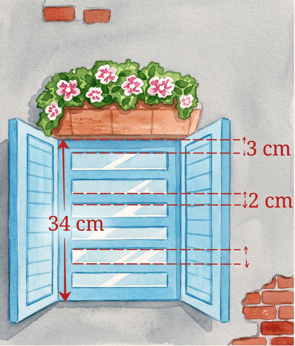 The figure shows the diagram for a window with a grill. What is the gap between two rods in the grill? Finding the Unknown, NCERT Class 7 Ganita Prakash Mathematics CBSE Solutions.