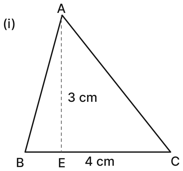Find the area of the following triangle:. Area, NCERT Class 8 Ganita Prakash Mathematics CBSE Solutions.